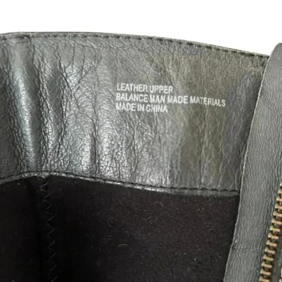 BORN Leather Riding Boots Tall Knee High Equestrian Buckle Black Size 6.5 EU37 - Picture 12 of 16